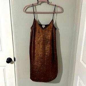 Bronze slip dress
